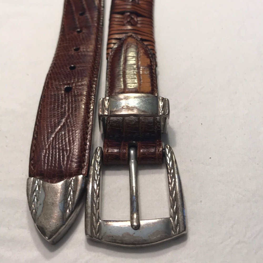 Braided Brown Leather Belt